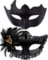 8Pcs Maskerade-Maske Maskerade KostüM,Halloweenmaske Retro Maskerade Maske,Venezianische Augenmaske,FüR MäNner Frauen Party Ball Halloween（Gemischte Farbe）