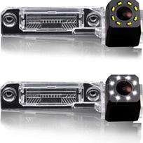 8LED HD naktinio matymo automobilio atbulinės eigos kameros spalvota plataus kampo vandeniui atspari valstybinio numerio ženklo galinio vaizdo kamera, skirta VW Transporter T5 Skoda Polo Golf Jetta Passat B5 Touran Caddy Touareg