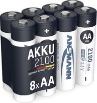 8x "Ansmann Power maxE" baterijos LSD NiMH AA Mignon 2100 mAh baterija