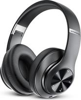 9S belaidės "Bluetooth" ausinės, "Bluetooth" ausinės per ausis, 65 valandų trukmės, belaidės ausinės su 6 ekvalaizerio režimais, "HiFi" stereofoninės ausinės su mikrofonu, skirtos mobiliajam telefonui, kompiuteriui ir mokymuisi, juodos spalvos