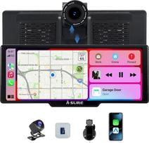 9,26 colių belaidis nešiojamasis "Apple CarPlay" ir "Android" automobilio ekranas, 4K prietaisų kamera, 1080P atbulinės eigos kamera, jutiklinis ekranas, "Mirror Link", "Bluetooth", visureigių, sunkvežimių, 64GB TF kortelė