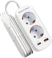 Adapteris Italija su PD20W USB greituoju įkrovikliu, Italijos kištukinis adapteris, dvipusis kištukinio lizdo adapteris Italijai, Čilei, Urugvajui, Etiopijai, Eritrėjai, Sirijai, 1,5 m kabelis, L tipo