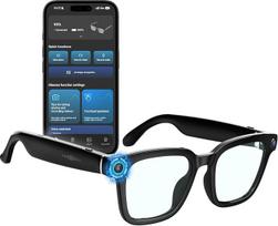 AI Smart Brille mit Kamera, 8MP HD 1200P Videoaufzeichnung, Bluetooth AI Übersetzungsbrille, Musikwiedergabe & Freisprechen, UV & Blaulichtschutz für Damen & Herren