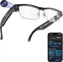 AI Smart Glasses mit 8MP HD Kamera, Smart Brille mit 1200P Video-Wechselbare Gläser, KI Brillen mit Bluetooth 5.4, 3000mAh, Live-Übersetzung, Objekterkennung für Reisen, Büro und Radfahren