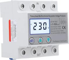 Apsauga nuo viršįtampių, 230 V/400 V kintamosios srovės, reguliuojamos įtampos apsauga, STVP-932, 3 fazių LCD daugiafunkcinė savaiminio atstatymo apsauga nuo viršįtampių (50 A)