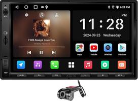 ATOTOZONE AC-44P2 1080P USB DVR Dash-Kamera, skirta A5LG2A7T, "Android Doppel Din" radijui, autoradijui su navigacija, 7 Zoll skaitmeniniam medijos imtuvui, belaidžiam "CarPlay" ir "Android Auto", WiFi/Bluetooth/USB pririšimui