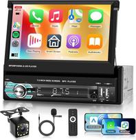 Automobilinis radijas 1 DIN su 7 colių jutikliniu ekranu su belaidžiu "Carplay" "Android" automobiliu 1 DIN stereofoninis automobilis be DAB+