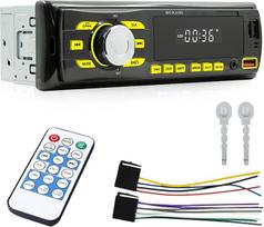 Automobilinis radijo imtuvas "Bluetooth 1 Din", automobilinis radijo imtuvas "Bluetooth" su laisvų rankų funkcija, FM automobilinis radijo imtuvas su 2 x USB, AUX, SD kortele, MP3 grotuvu, "iOS" / "Android" palaikymu