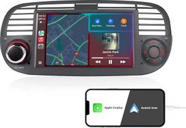 Automobilinis radijo imtuvas Fiat 500 2007-2015 m. Suderinamas su belaidžiu Carplay/Android automobiliniu SWC USB FM RDS Mirror Link jutiklinio ekrano stereosistema Fiat 500 garso atnaujinimo sistemai