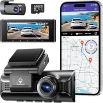 AZDOME Dash Cam Automobilinė priekinė galinė 4K + 2.5K su 5.8GHz WiFi, Dash Cam automobilinė kamera 3.19 colių IPS ekranas, nemokama 64GB kortelė, GPS, 170° plataus kampo WDR, palaiko 256GB Max (M550 Pro)