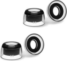 AZLA SednaEarfit Crystal for Bose Earbuds - pakaitiniai ausų kištukai Bose QuietComfort Ultra, QC Earbuds II, silikoniniai ausų kištukai, antgaliai su triukšmo mažinimo skylute (SS)