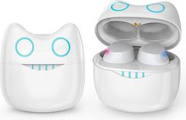 Baltos "Bluetooth" ausinės, "In-Ear" belaidės ausinės su mielu įkrovimo dėklu, įmontuotas mikrofonas IPX5 vandeniui atsparios "HiFi" stereofoninio garso ausinės, 30 val. trukmės jutiklinio valdymo ausinės išmaniajam telefonui