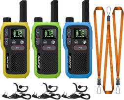 BAOFENG GT-18 Walkie Talkie PMR446 licencijuota nemokama radijo stotelė suaugusiems vaikams, įkraunama Walky Talky 1500 mAh baterija, dvigubas PTT, 16 kanalų, nuskaitymas, žibintuvėlis stovyklavimui, žygiams, 3 vnt.
