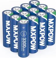 Baterija AA 3300 mAh NIMH 1,2 V įkraunamos baterijos AA Pakuotė 12 1200 ciklų mažo savaiminio išsikrovimo baterija be atminties efekto