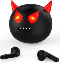 Belaidės ausinės vaikams, "Bluetooth" mažasis velniukas su įkrovimo dėžute, vandeniui atsparios stereofoninės žaidimų ausinės berniukams, 36 valandų žaidimo trukmė, lengvos ausys