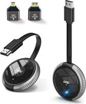 Belaidis HDMI siųstuvas ir imtuvas 4K, 165FT/50M HDMI belaidis 5.8G HDMI be kabelio, be vėlavimo HDMI belaidis perdavimas vaizdo ir garso failų transliacijai iš nešiojamojo kompiuterio, kompiuterio į HDTV, projektorių