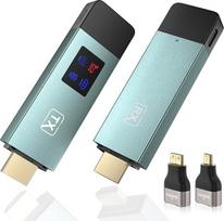 Belaidis HDMI siųstuvas ir imtuvas, 98FT/30M stabilus ryšys, 2.4G/5G nešiojamasis HDMI belaidis su LED ekranu, "Plug & Play", skirtas vaizdo ir garso failų srautiniam perdavimui iš nešiojamojo kompiuterio, kompiuterio į HDTV, projektorių