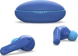 Belkin SOUNDFORM Nano Bluetooth ausinės vaikams, belaidės, 85 dB riba klausos apsaugai, internetiniam mokymui, mokyklai, IPX5 sertifikatas, 24 val. - mėlynos, vieno dydžio, PAC003btBL