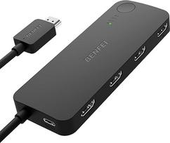 BENFEI HDMI jungiklis 4 in 1 4K@60Hz 2K@144Hz HDCP 2.3 su adaptyvaus išlyginimo funkcija, skirtas PS5/4 Xbox Roku FireStick