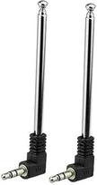 Bingfu FM antena TV teleskopinė antena 4 sekcijos 25 cm 3,5 mm adapterio radijo antenos 2 rinkinys TV FM AM stereo imtuvui Teenage Engineering OP1 Multi-Way