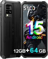 Blackview BV4800 SE (NFC) Nešiojamasis nešiojamasis telefonas, 12Go+64Go/TF 1To Octa-Core, "Android 15", 6,56 colių HD+, nešiojamasis išmanusis telefonas, 5180 mAh, 16 MP + 8 MP, 4G Dual SIM, 3 lizdai/GPS/Face ID/NFC Juoda