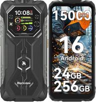Blackview Rock 1 Android 16 lauko išmanusis telefonas, 15000 mAh talpos išmanusis telefonas, 6,56"+2,01" dvigubo ekrano lauko išmanusis telefonas, 20 MP vaizdo kamera, 24GB + 256GB / 2 TB, IP69K apsauga, NFC / Gemini AI, 3 metų garantija