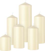 Bolsius Smooth Pillar Candles - 6 žvakių rinkinys - Soft Pearl - Dekoratyvinės namų apyvokos žvakės - Ilgas degimo laikas - Nekvepiančios - Natūralus augalinis vaškas - Be palmių aliejaus