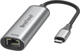 BrosTrend 5Gb/s USB C LAN adapteris, 5000Mb/s USB Ethernet adapteris Tinklo adapteris "Plug and Play", skirtas "Windows", "MacOS iOS", "Linux" ir kt. Suderinamas su PC, MacBook iPad (Thunderbolt 5/4/3), apsauga visą gyvenimą