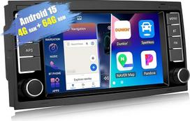 CAMECHO 4G + 64G Android 15 automobilinis radijas VW Touareg Transporter T5 Multivan 2004-2011 m. su Navi Carplay Android Car, Double DIN automobilinis radijas su 7 colių ekranu Bluetooth 5.0 RDS/FM MirrorLink WiFi