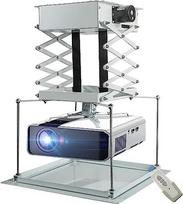 CGOLDENWALL 70CM elektrinis projektoriaus pakėlimo lubų laikiklis Projektoriaus pakaba Projektoriaus laikiklis su nuotolinio valdymo pulteliu su dvigubais varikliais ir maksimalia apkrova 20kg