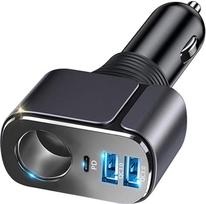 Cigaretės žiebtuvėlio USB, 56 W [PD3.0 + Dual QC3.0] automobilinis USB adapteris, [60° reguliuojamas] automobilinis įkroviklis, "4-in-1" automobilinis įkroviklis, greitasis įkrovimas iPhone 14/13/12/11/XS/X/X/XR, iPad, Samsung Galaxy S22/S21, Pixel ir kt.