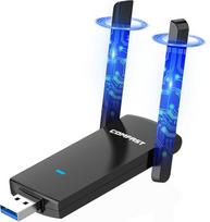 COMFAST WLAN Stick, USB WLAN adapteris, 1300Mbps USB 3.0 belaidžio ryšio adapteris, dviejų dažnių juostų, dviguba antena, WPA2 apsauga, greitas įdiegimas, suderinamas su Win 7/8/8.1/10 ir Mac 10.9-10.15