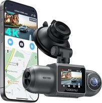 COOAU D30S 4K prietaisų kameros automobilyje su GPS, "WiFi", priekinė vidinė dviguba 2.5K 1080P, belaidė kamera su infraraudonųjų spindulių naktiniu matymu, 4 IR šviesos diodai, G jutiklis, parkavimo stebėjimas, įrašymas kilpa, maks. 256GB