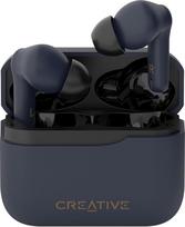 CREATIVE "Zen Air Plus" lengvos tikros belaidės ausinės su "Bluetooth LE" garsu, hibridinis aktyvusis triukšmo slopinimas, aplinkos režimas, iki 32 val. bendros atkūrimo trukmės, 6 mikrofonai (tamsiai mėlyna)