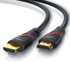 CSL- Ultra HD 4K HDMI kabelis V2, baltas/raudonas/juodas, juodas