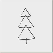 Declea Quadratischer Weihnachtsbaum, schwarz, Holzformen zum Aufhängen oder Aufstellen, Dekoration für Zuhause, Party, Event, Design