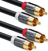 deleyCON 12,5 m "Cinch" kabelis Stereo garso "Cinch" RCA kabelis 2x "Cinch" kištukai į 2x "Cinch" kištukus Hifi sistemos Hifi imtuvai Namų kinas Blu Ray grotuvai - juodas