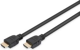 DIGITUS HDMI kabelis - HDMI 2,1-5 m - UHD-II 8k 60 Hz - UHD 4k 120 Hz - su Ethernet kanalu - skirtas žaidimų konsolėms, televizoriams, projektoriams - paauksuoti kontaktai - 1 versija - juodas