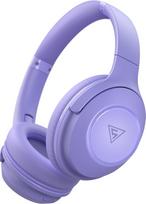 DOQAUS "Bluetooth" ausinės per ausis, 70 valandų trukmės, belaidės "Bluetooth" ausinės su 3 ekvalaizerio režimais, "HiFi" stereofoninės sulankstomos belaidės ausinės kelionėms, biurui, mobiliajam telefonui, kompiuteriui, violetinės spalvos