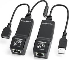 DriverGenius Xtend-NT50+ | USB Ethernet plėstuvas iki 50 m - USB 2.0 plėstuvas per LAN (RJ45) CAT5e/6/7, 480Mbps, be tvarkyklės, suderinamas su PC, Mac ir Linux