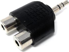 DRUT vienetų 3,5 mm stereofoninės jungties kištukas į dvigubą RCA Phono monofoninį daliklį arba derintuvą Garso adapteris sidabrinis juodas