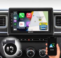 DYNAVIN "Android" automobilinis radijas su navigacija, skirtas "Renault Master", "Opel Movano B", "Nissan NV400" nuo 2019 m.: 9 colių OEM radijas su belaidžiu "Carplay" ir "Android Car Head-up" ekranu, įskaitant DAB+: D9-RN2020 Plus Flex - C