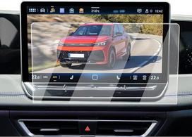 ECOZEN ekrano apsauga VW Golf 8.5/ID.4/Tiguan 3 (Base)/Passat B9 (Base) 2024-2026, 12,9 colių navigacijos apsauginė plėvelė 9H atspari įbrėžimams ir pirštų atspaudams, labai skaidri ekrano apsauga
