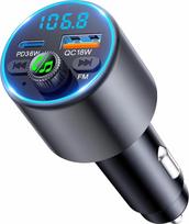 EOIWUY Aukščiausios klasės "Bluetooth" adapteris Auto, [Schnellladung] FM siųstuvas Auto Bluetooth 5.3 su PD36W ir QC3.0 18W, [HiFi-Kristallklarem Sound] Freisprechanlage KFZ Ladegerät GPS modulis