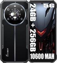 FOSSiBOT F109 5G išmanusis telefonas be sutarties (2024), 10600 mAh baterija / 18 W, 24GB + 256GB, aštuonių branduolių, 50 MP kamera + 16 MP, "Android" 14 6,75 colių, mobilieji telefonai be SIM blokavimo, su 1,32 colių galiniu jutikliniu ekranu, IP68/IP