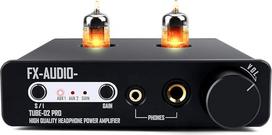 FX Audio vamzdis 02 Pro Vacuum A klasės mini ausinių stiprintuvas 5725 Pre-Amp DC12V Black
