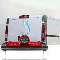 Galinio vaizdo kamera Fiat Ducato 3/Peugeot Boxer/Citroen Jumper 2006-2017 m., automobilinė kamera trečiajam stabdžių žibintui, infraraudonųjų spindulių naktinis matymas, reguliuojamas kampas, IP67 vandeniui atspari, su atbulinės eigos linija