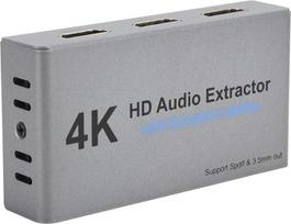 Garso ištraukimo keitiklis, 4K HDMI į HDMI ir garso ištraukimo keitiklis su 1 tašku, 2 keitikliai, HDMI garso ištraukimo keitiklis
