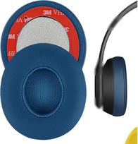 GEEKRIA Mėlyni odiniai atminties putų ausų kilimėliai "Beats Solo3 Solo 3.0 Solo 2 Wireless