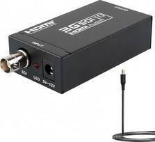 GRACETOP SDI į HDMI keitiklis, 1080P@50/60Hz SDI į HDMI vaizdo garso adapteris, palaiko SD-SDI HD-SDI ir 3G-SDI signalų formatus, naudojamas HD monitoriams arba projektoriams, namų kinui ir kt.